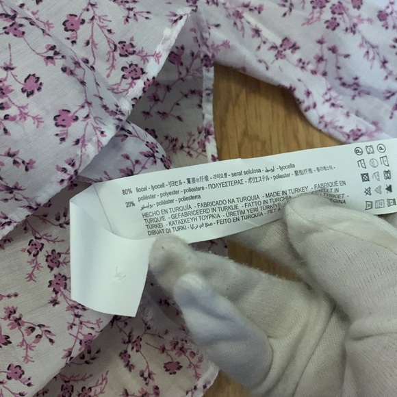 NWT Zara Ruffled Long Sleeve Blouse, Medium - Picture 9 of 11